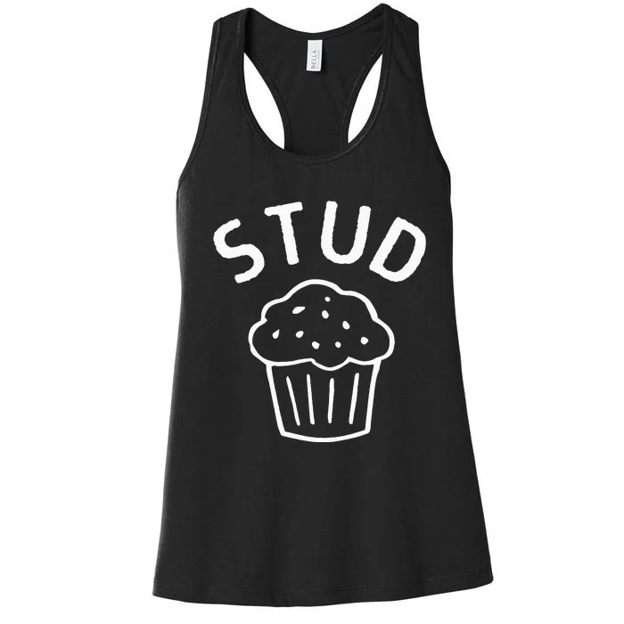 Stud Muffin Lover Funny Boyfriend From Girlfriend Flirt Women's Racerback Tank