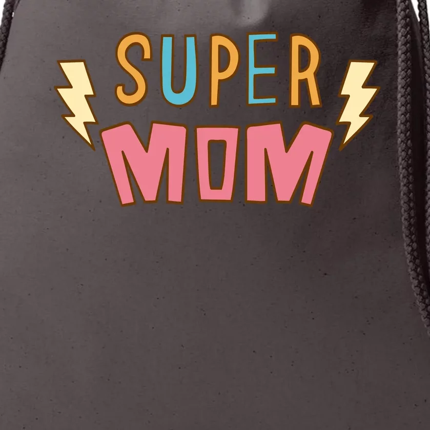 Super Mom Lighting Bolt Gift Drawstring Bag