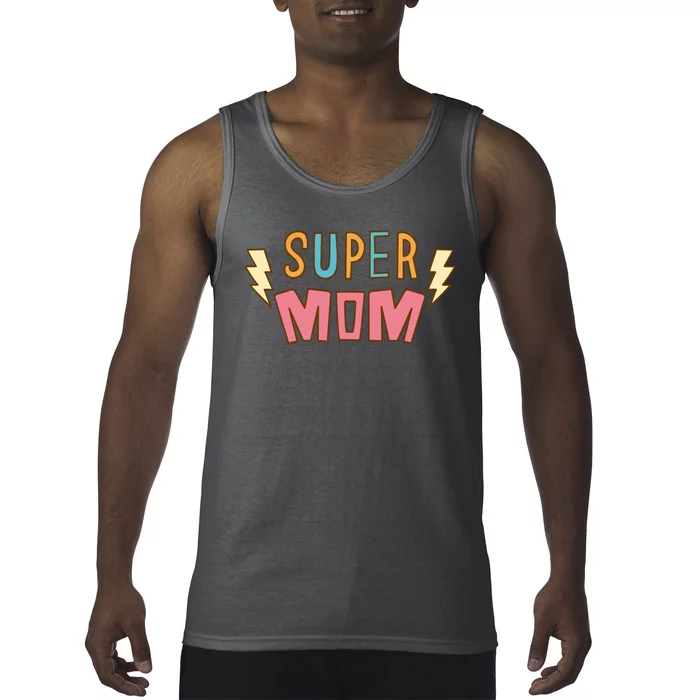 Super Mom Lighting Bolt Gift Tank Top