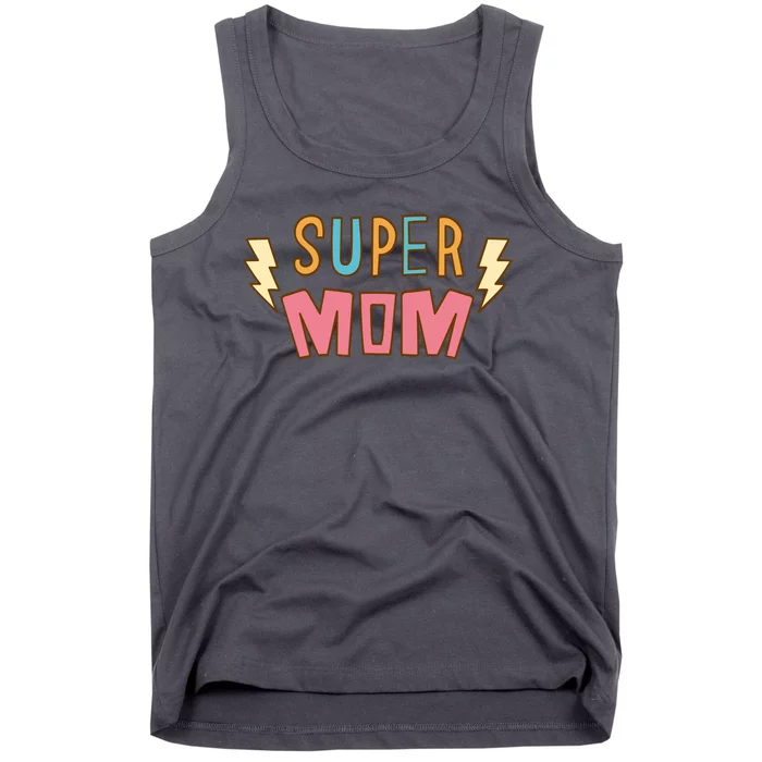 Super Mom Lighting Bolt Gift Tank Top