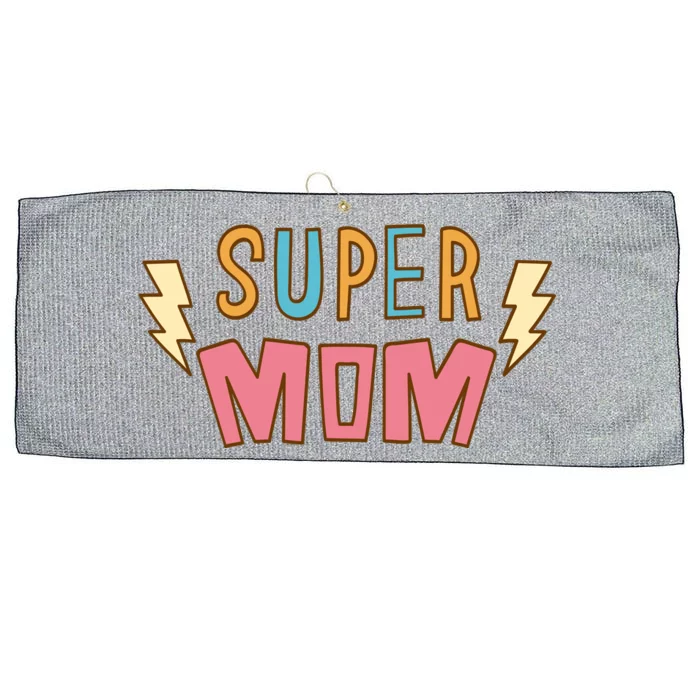 Super Mom Lighting Bolt Gift Large Microfiber Waffle Golf Towel