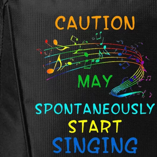 Singing Music Lover Caution May Start Singing City Backpack