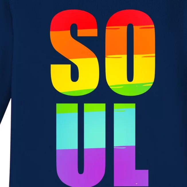 Soul Mate Lgbtq Pride Matching Gay Lesbian Couple Rainbow Gift Baby Long Sleeve Bodysuit