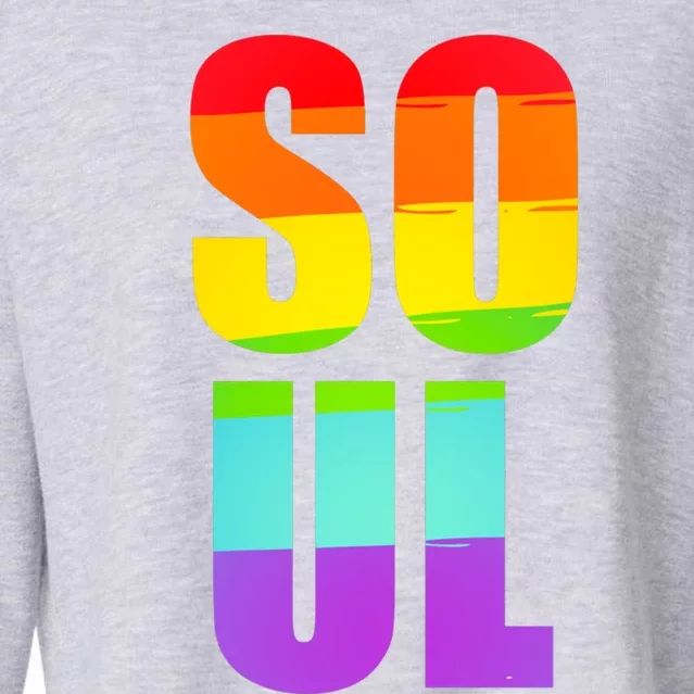 Soul Mate Lgbtq Pride Matching Gay Lesbian Couple Rainbow Gift Cropped Pullover Crew