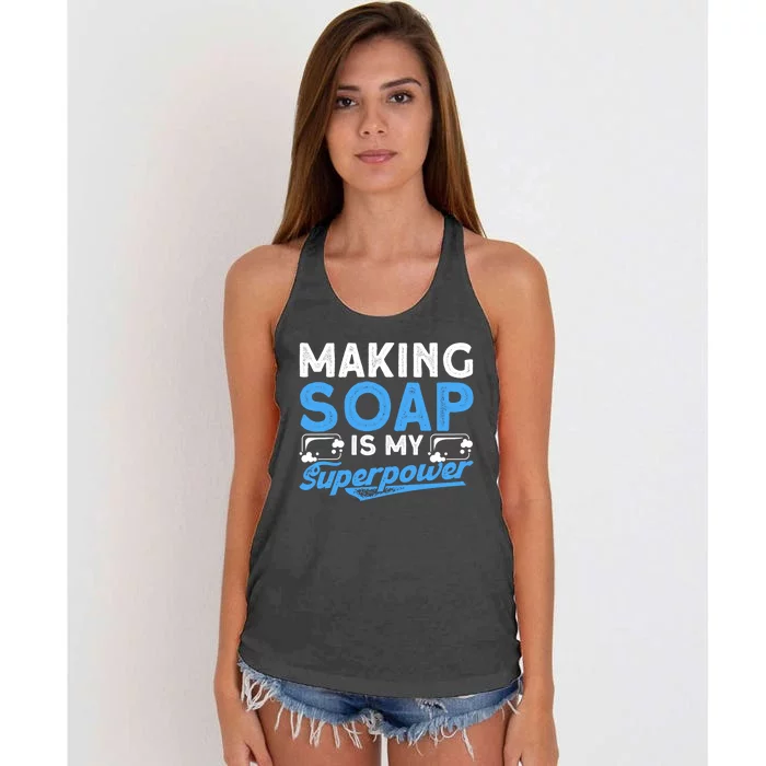 Soap Making Lovers Soap Maker Gift Women's Knotted Racerback Tank