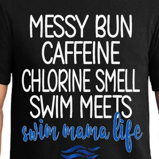 Swim Mama Life Funny Swim Mom Swimmer Mother Pajama Set