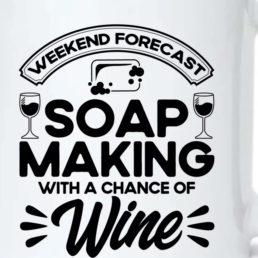 Soap Making Lovers Weekend Forecast Soap Maker Gift Black Color Changing Mug