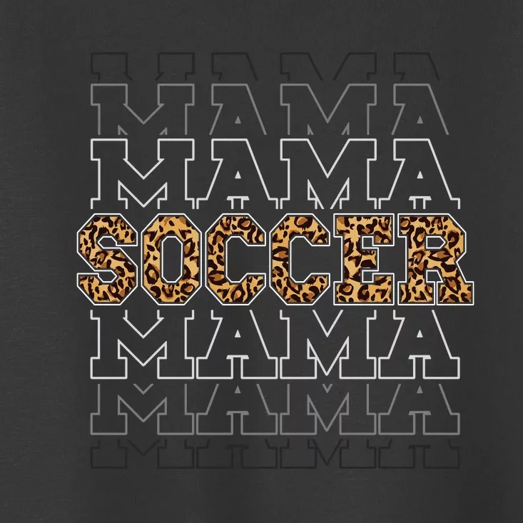 Soccer Mama Leopard Print Boho Toddler T-Shirt