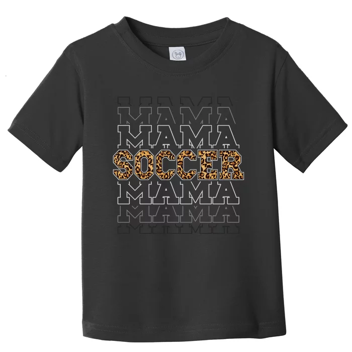 Soccer Mama Leopard Print Boho Toddler T-Shirt