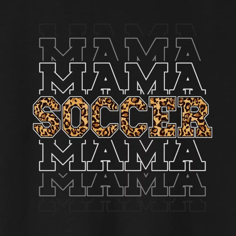 Soccer Mama Leopard Print Boho Women's Crop Top Tee