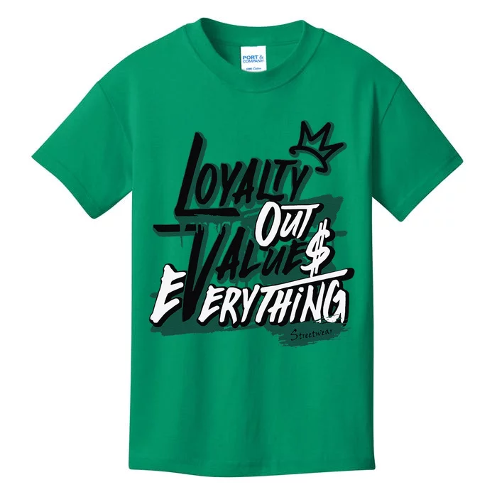 Streetwear Money Loser Lover Matching Oxidized Green 4s Kids T-Shirt