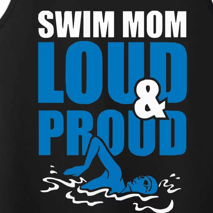 Swim Mom Loud And Proud Sports Athlete Athletic Performance Tank