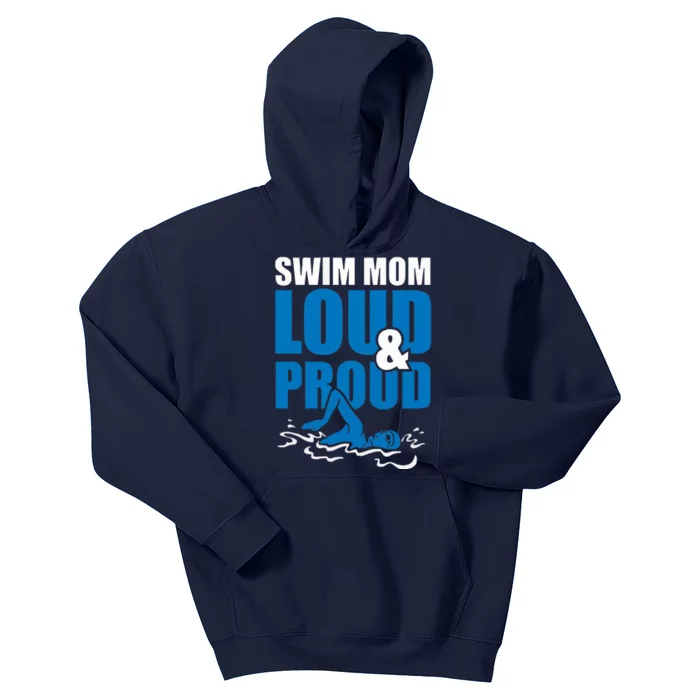 Swim Mom Loud And Proud Sports Athlete Athletic Kids Hoodie