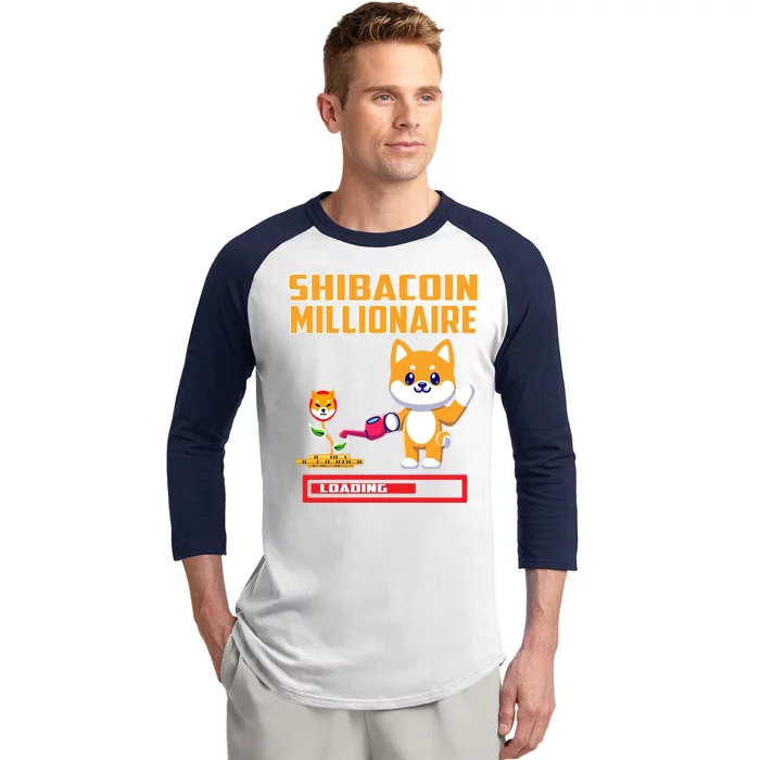 Shibacoin Millionaire Loading Baseball Sleeve Shirt