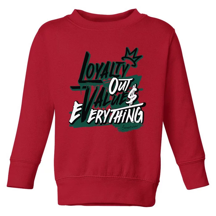 Streetwear Money Lover Matching Oxidized Green 4s Toddler Sweatshirt