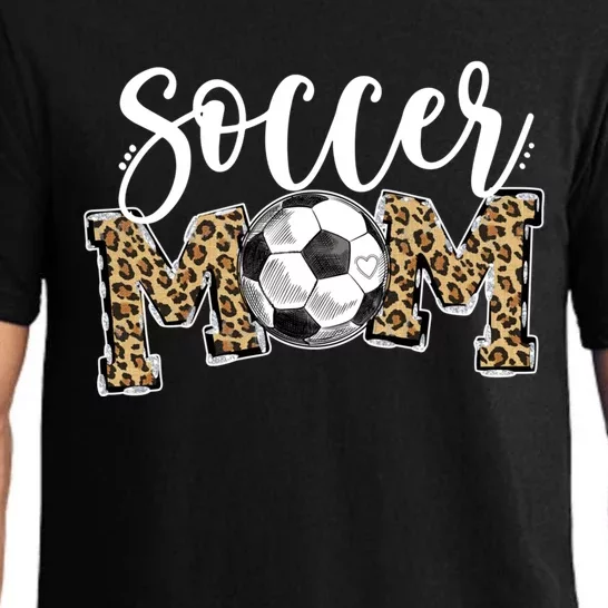 Soccer Mom Leopard Funny Soccer Mom Gift Mother's Day 2021 Gift Pajama Set