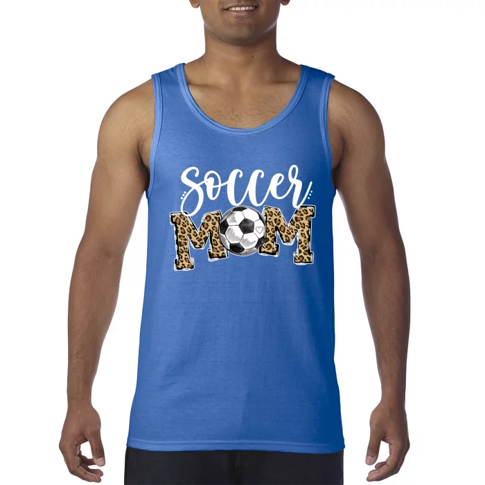 Soccer Mom Leopard Funny Soccer Mom Gift Mother's Day 2021 Gift Tank Top