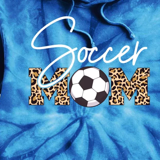 Soccer Mom Leopard Print Ball Gift Tie Dye Hoodie