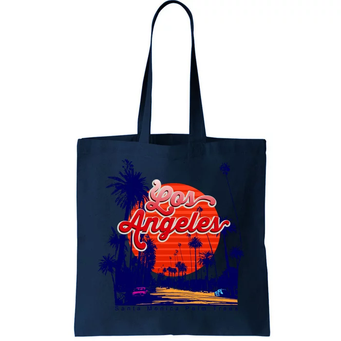 Santa Monica Los Angeles Palm Trees Scenic Tote Bag