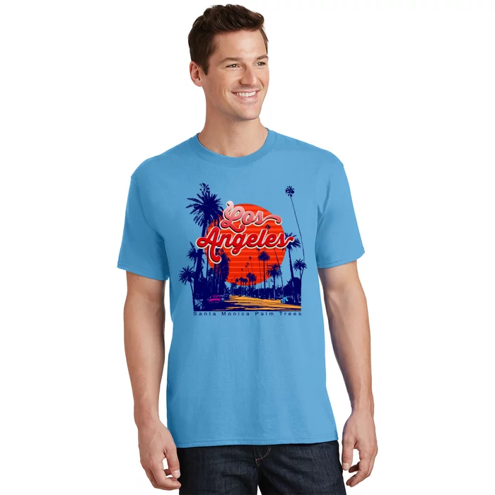 Santa Monica Los Angeles Palm Trees Scenic T-Shirt