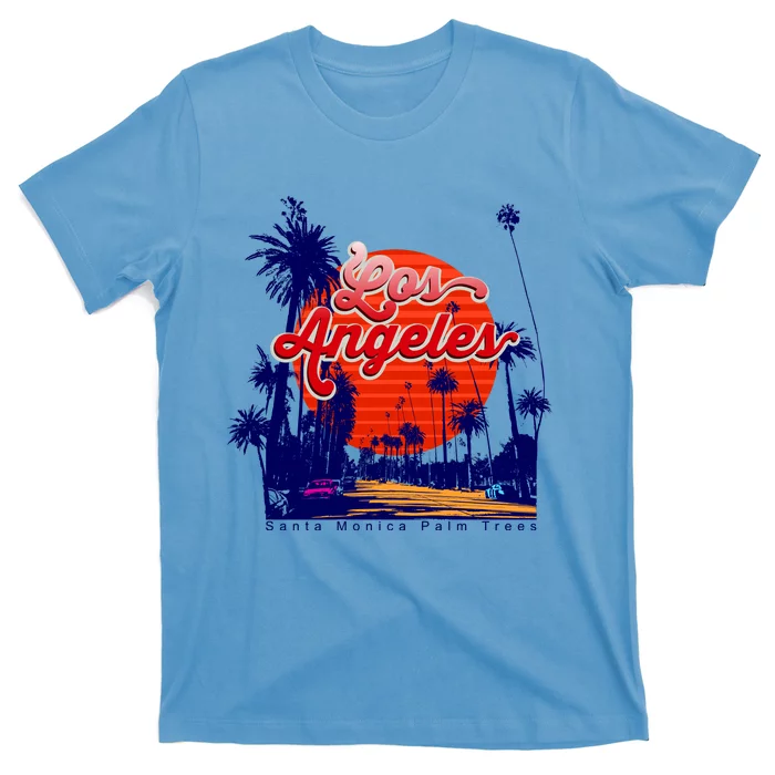 Santa Monica Los Angeles Palm Trees Scenic T-Shirt