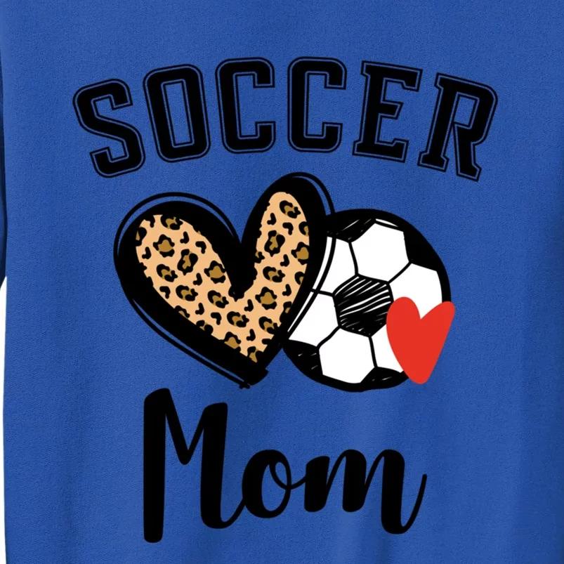 Soccer Mom Leopard Heart Gift Sweatshirt