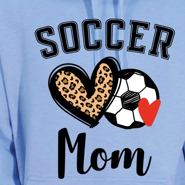 Soccer Mom Leopard Heart Gift Unisex Surf Hoodie