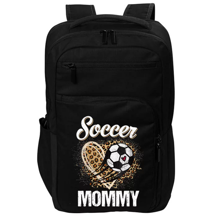 Soccer Mommy Leopard Heart Proud Mommy Mothers Day Gift Impact Tech Backpack