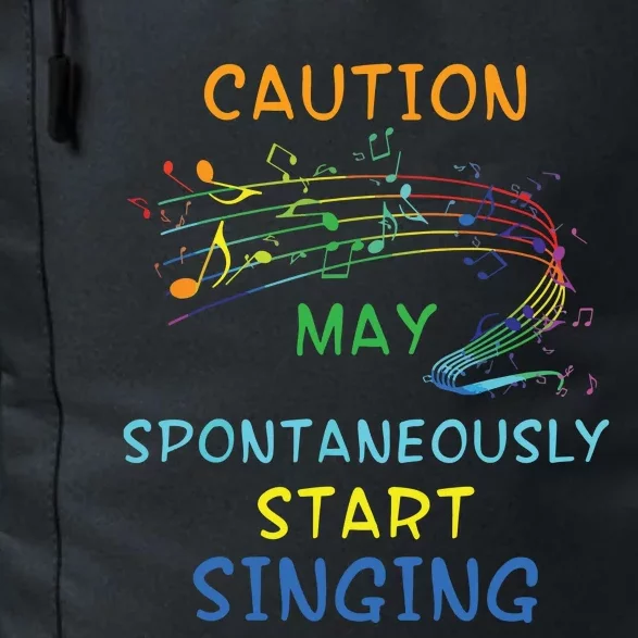 Singing Music Lover T Gift Caution May Start Singing Daily Commute Backpack