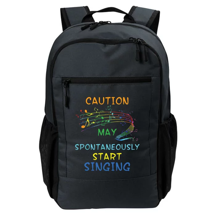 Singing Music Lover T Gift Caution May Start Singing Daily Commute Backpack