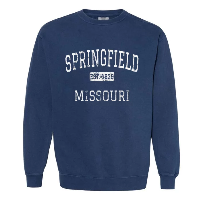 Springfield Missouri Mo Vintage Garment-Dyed Sweatshirt