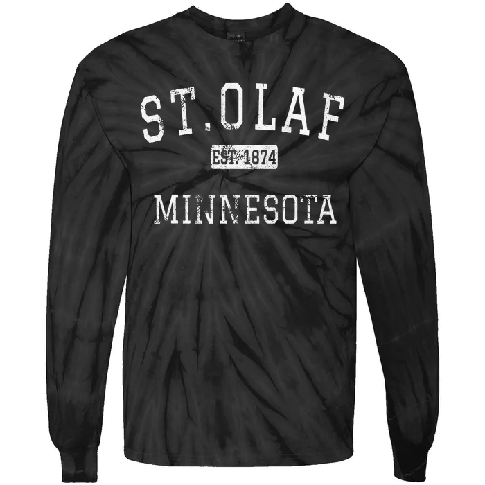 St.Olaf Minnesota Mn Vintage Tie-Dye Long Sleeve Shirt