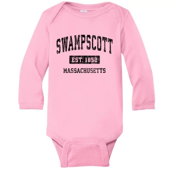 Swampscott Massachusetts Ma Vintage Sports Established Design Baby Long Sleeve Bodysuit