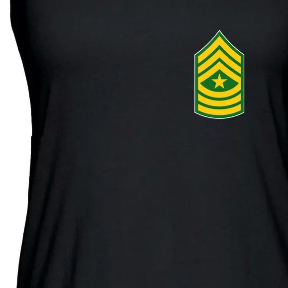 Sergeant Major Military Badge Ladies Essential Flowy Tank