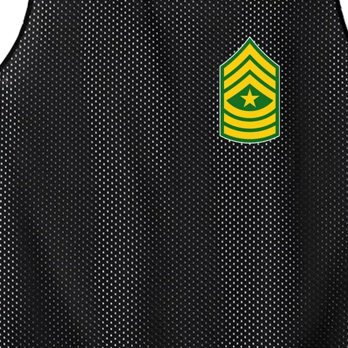 Sergeant Major Military Badge Mesh Reversible Basketball Jersey Tank