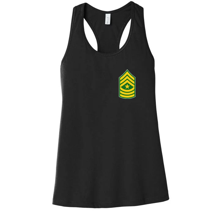 Sergeant Major Military Badge Women's Racerback Tank