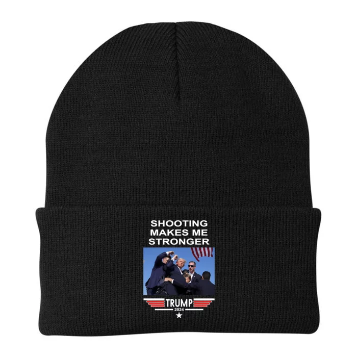 Shooting Makes Me Stronger Trump Knit Cap Winter Beanie