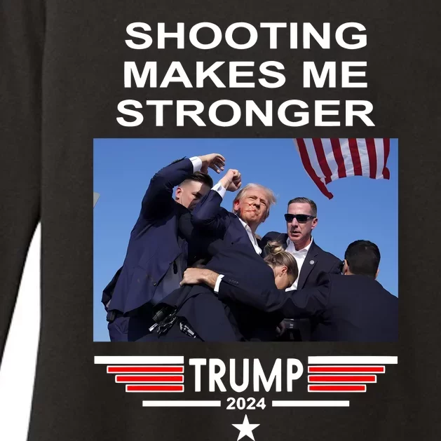 Shooting Makes Me Stronger Trump Womens CVC Long Sleeve Shirt