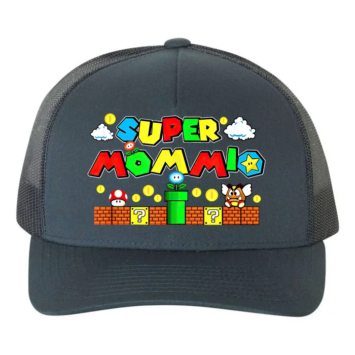 Super Mommio Mommy Mother Nerdy Video Gaming Love Meaningful Gift Yupoong Adult 5-Panel Trucker Hat