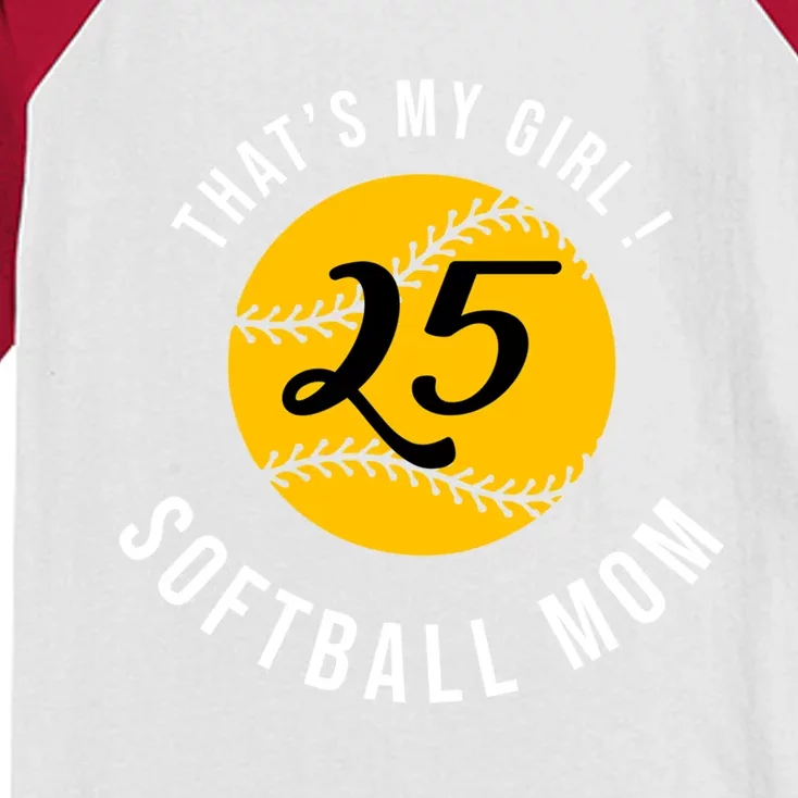 Softball Mom Mothers Day Funny Gift Proud Mommy Thats My Funny Gift Kids Colorblock Raglan Jersey