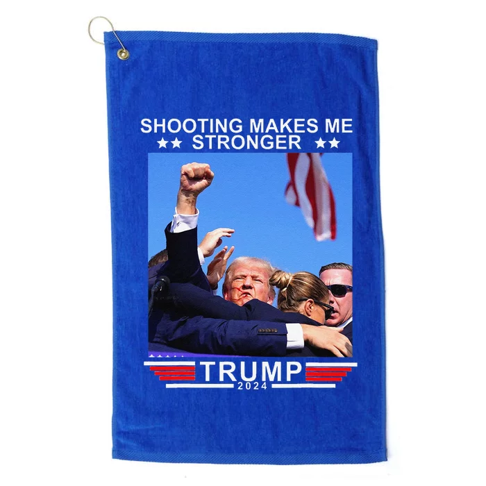 Shooting Makes Me Stronger Trump 2024 Platinum Collection Golf Towel