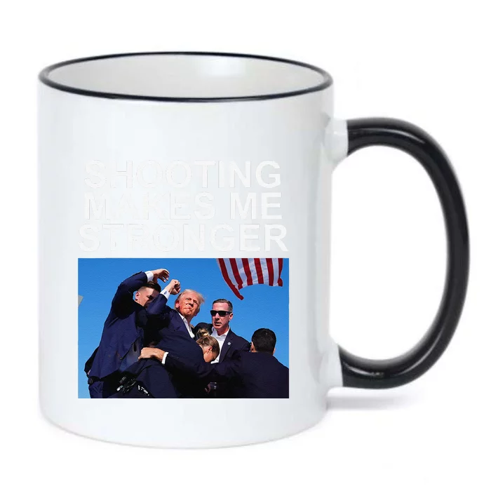 Shooting Makes Me Stronger Trump 2024 Black Color Changing Mug