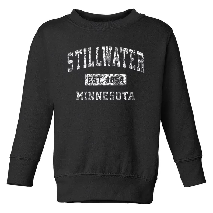 Stillwater Minnesota Mn Vintage Established Sports Toddler Sweatshirt