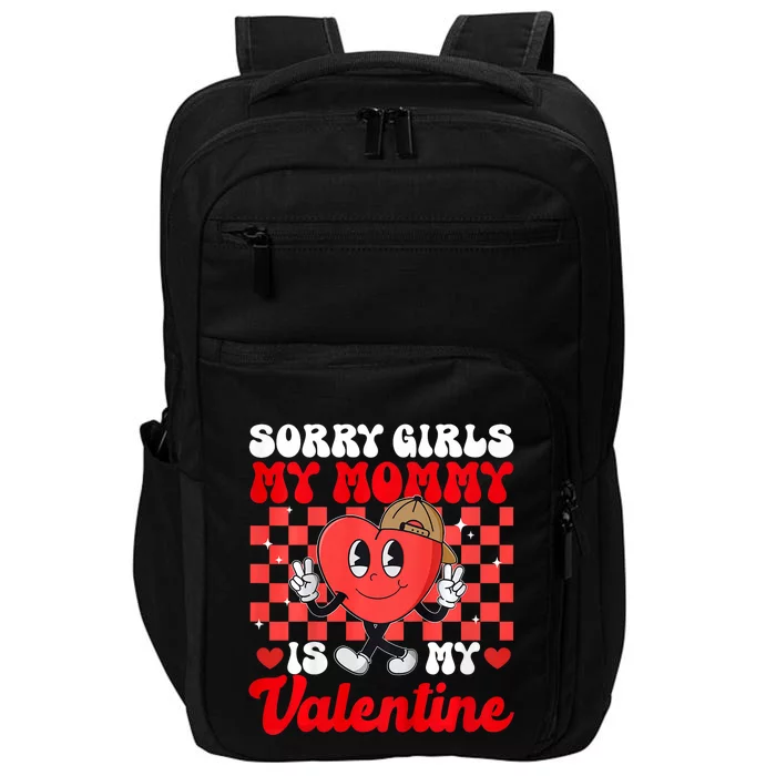 Sorry My Mommy Is My Valentines Day Groovy Impact Tech Backpack