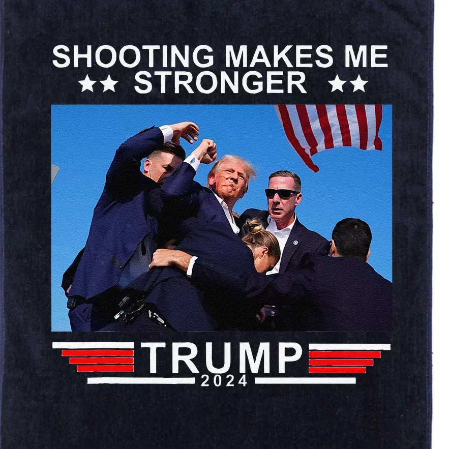 Shooting Makes Me Stronger Trump 2024 Platinum Collection Golf Towel