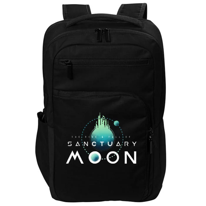 Sanctuary Moon Murderbot Funny Moon Space Science Fiction Impact Tech Backpack