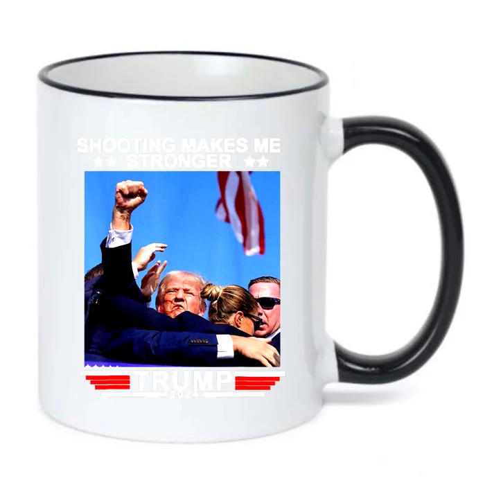 Shooting Makes Me Stronger Trump 2024 Black Color Changing Mug