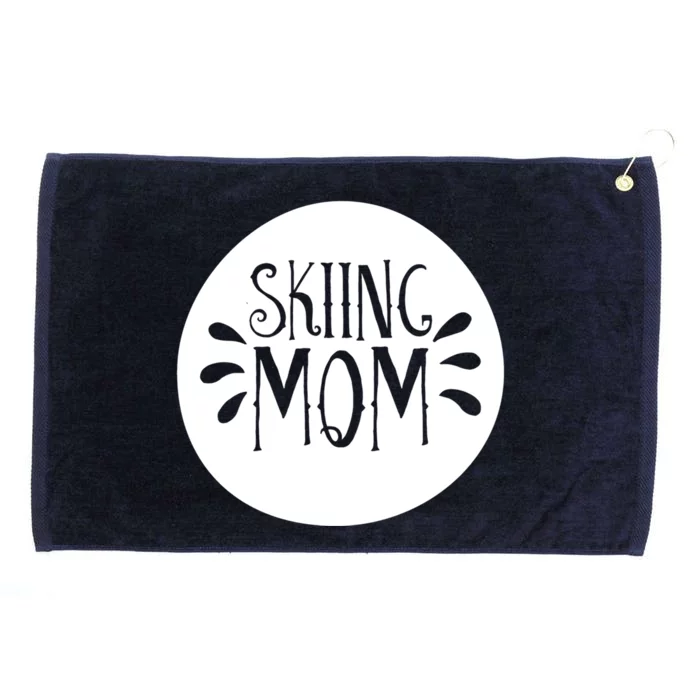 Skiing Mom Mother Skier Ski Gift Grommeted Golf Towel