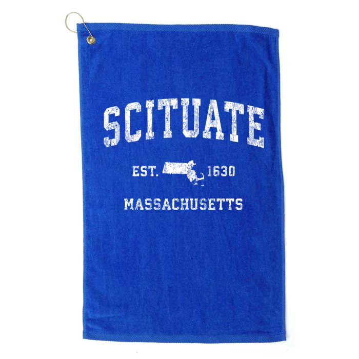 Scituate Massachusetts Ma Vintage Established Athletic Sports Design Platinum Collection Golf Towel