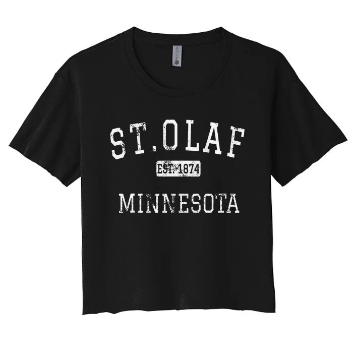 St.Olaf Minnesota Mn Vintage Women's Crop Top Tee